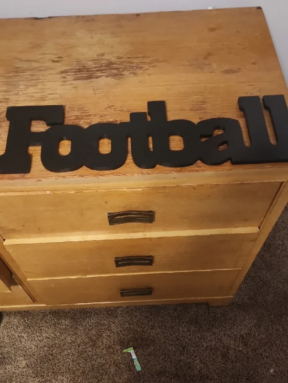 Hobby Lobby Black 'Football' Wooden Word Sign